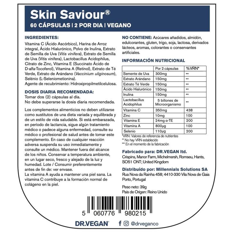 DR.VEGAN Skin Saviour | Alternativa de Colágeno | 2 por dia