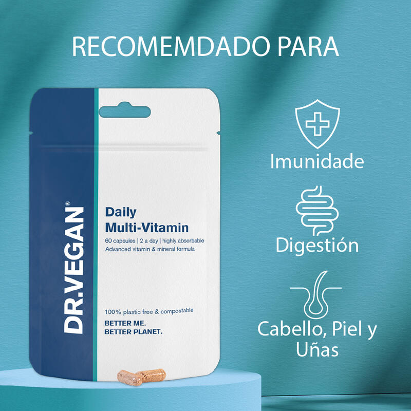 DR.VEGAN Daily Multi-Vitamin | Dos por día - 30 días de uso