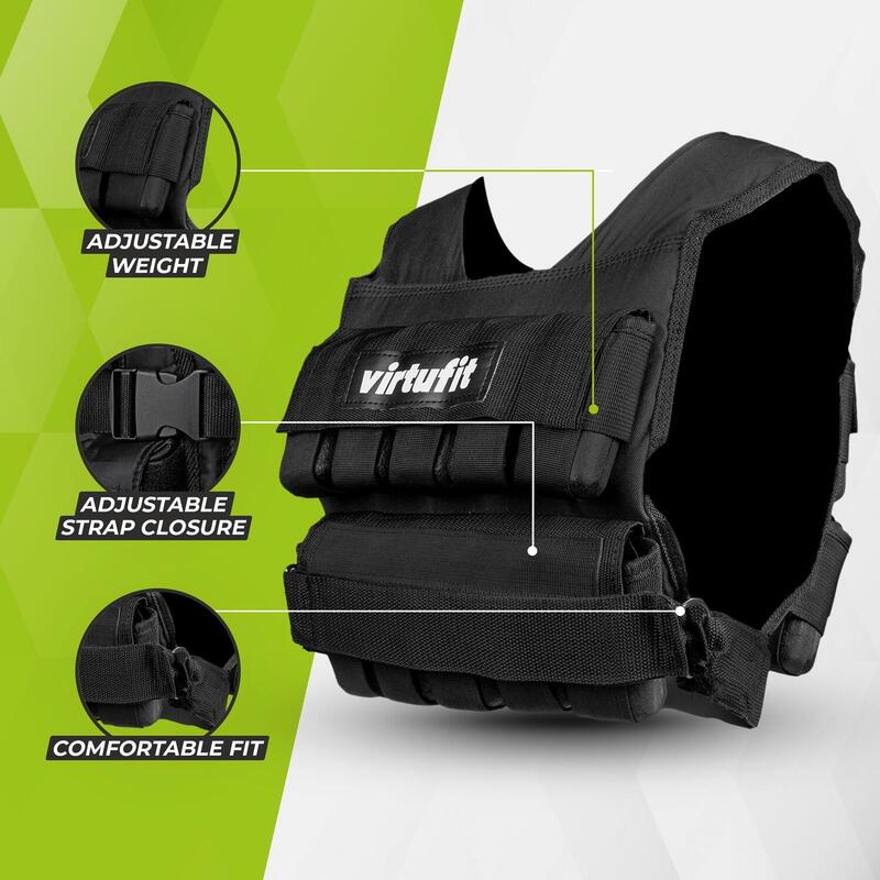 Giubbotto Zavorrato Zavorra Palestra ZELUS Regolabile 20kg Gilet Fitness In Ferro Puro 30 Kg Gilet Pesi Allenamento - 2