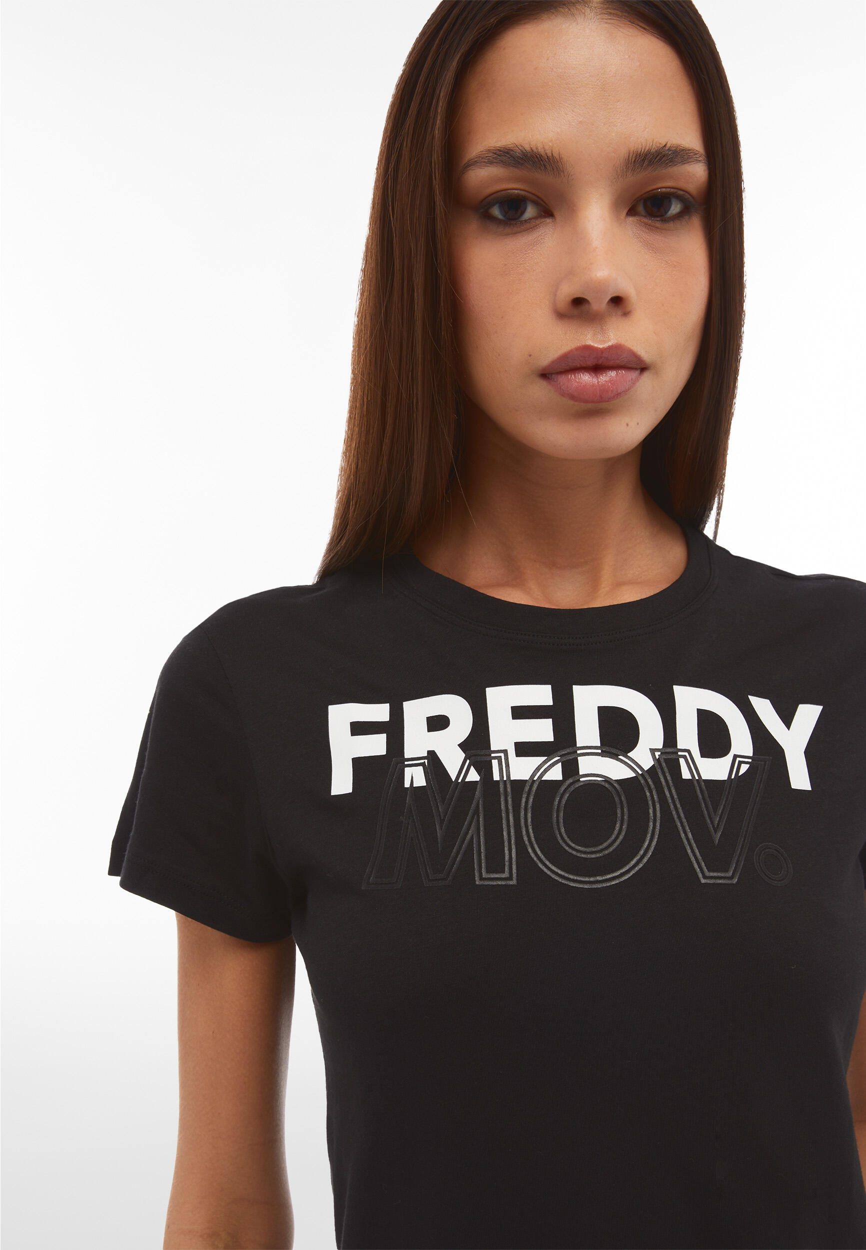 T-shirt FREDDY MOV. a maniche corte in jersey modal 4/5