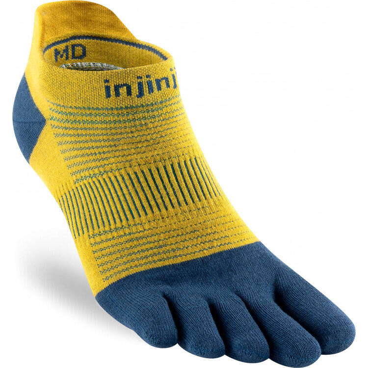 Injinji - Chaussettes À Orteils De Running Run Lightweight No Show Coolmax Unisexe - Chaussettes - Jaune - Decathlon