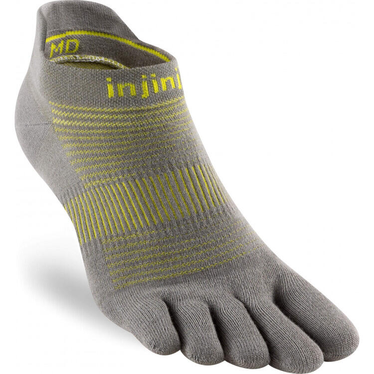 Injinji - Chaussettes À Orteils De Running Run Lightweight No Show Coolmax Unisexe - Chaussettes - Gris|jaune - Decathlon