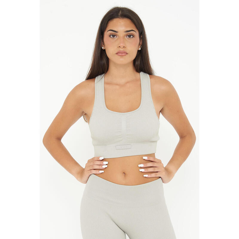 top fitness donna iconic grigio chiaro