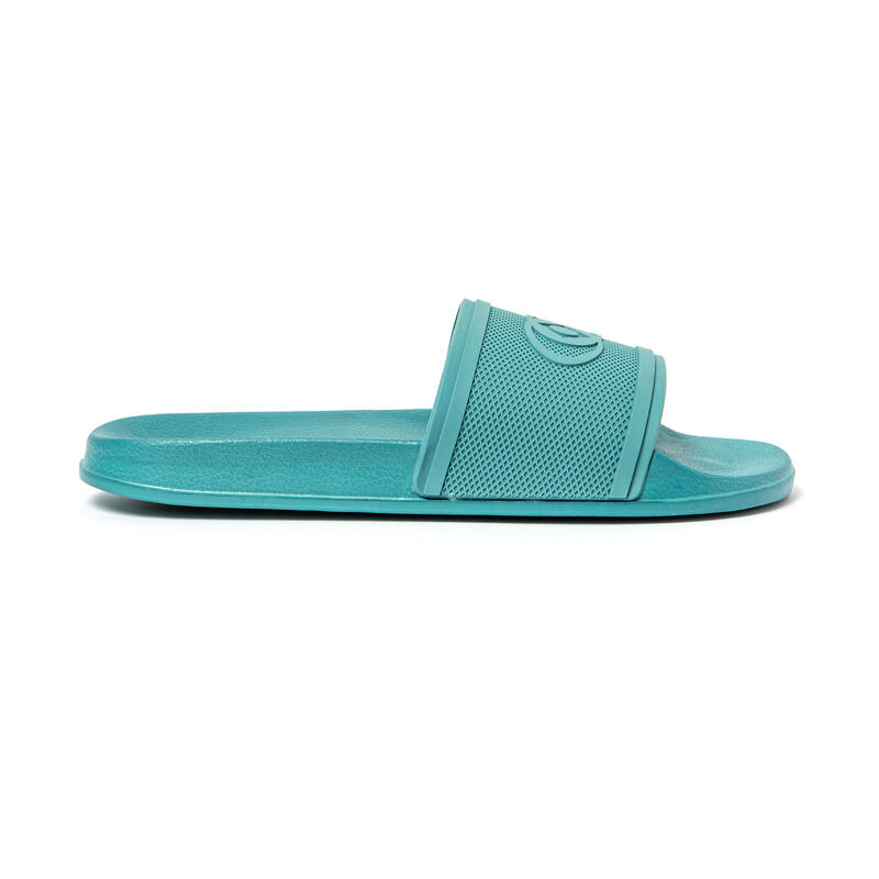 Tongs unisexe Piscine Brasileras Turquoise semelle en caoutchouc