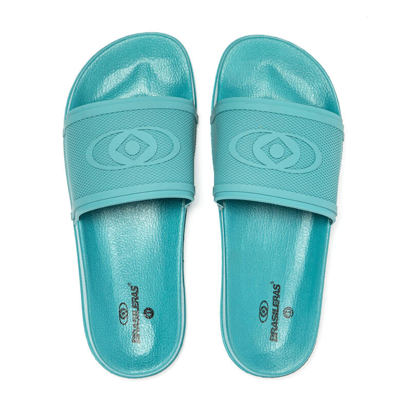 Chanclas Piscina Unisex Brasileras Turquesa suela goma antideslizante