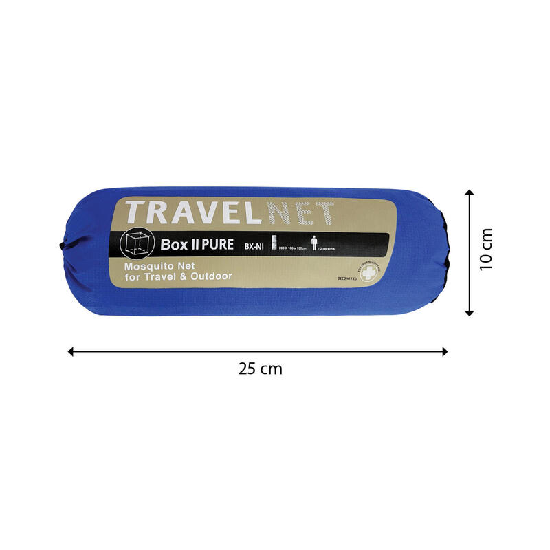 Mosquitera de viaje sin impregnar para dos personas y malla 256 - BOX 2 PURE