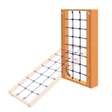 Klapp-Turnwand TuWa Kletternetz Incline Mit Fallschutz-Matte Turnen