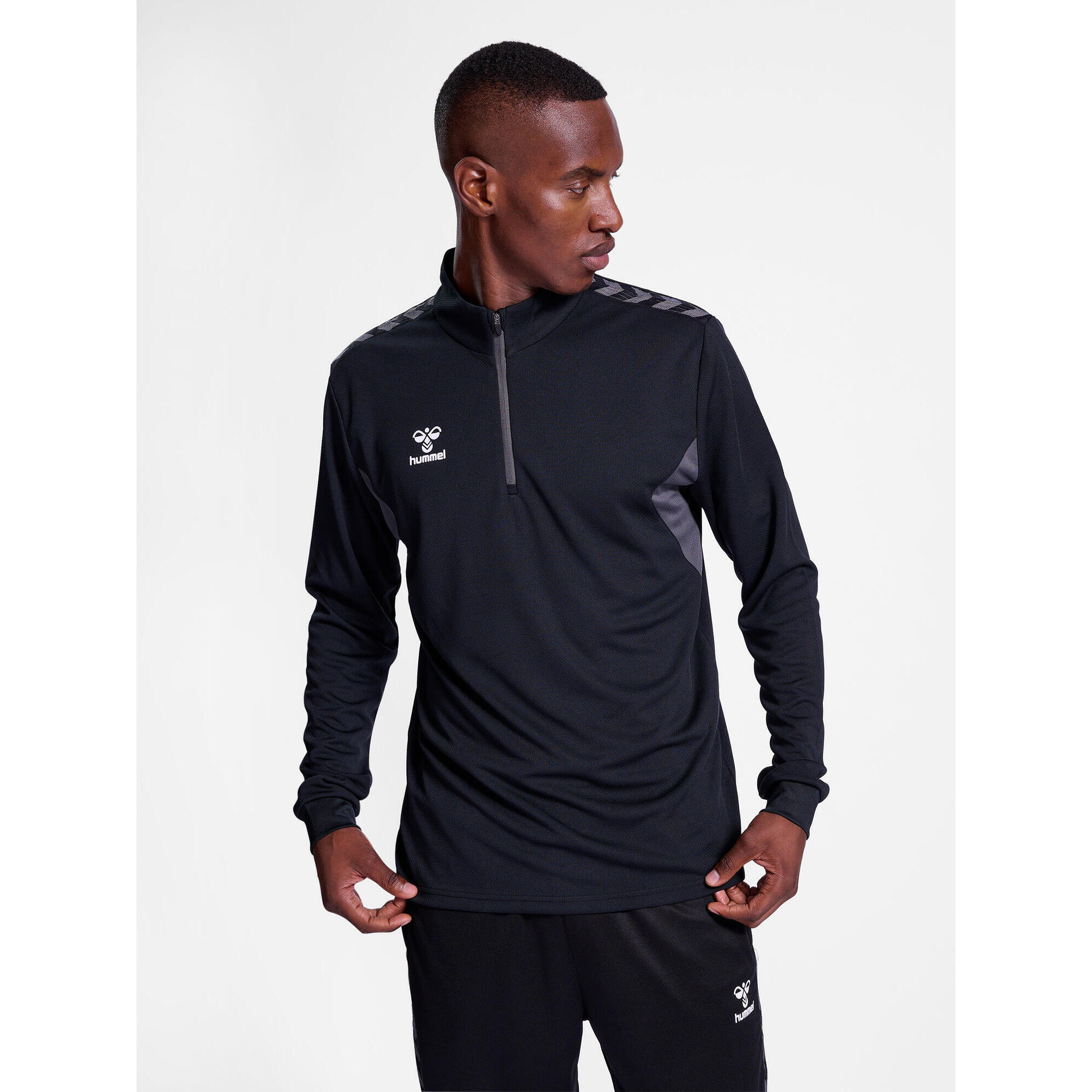Hummel - Demie-fermeture Éclair Zip Sweat-shirt Hmlauthentic Homme Hummel - Veste - Noir - 40 M - Decathlon