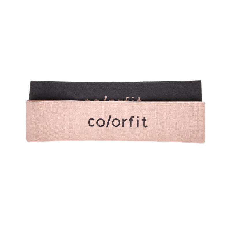 2 級鬆緊帶套裝 (中型和重型) - 黑色/粉色