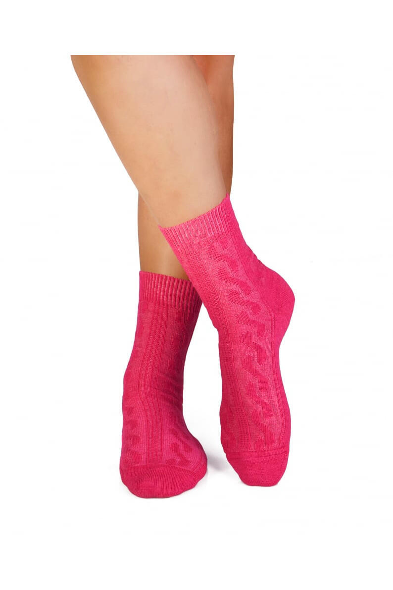 Sosete antibacteriene din lana merino Warm Light Fuchsia, 39-42 EU