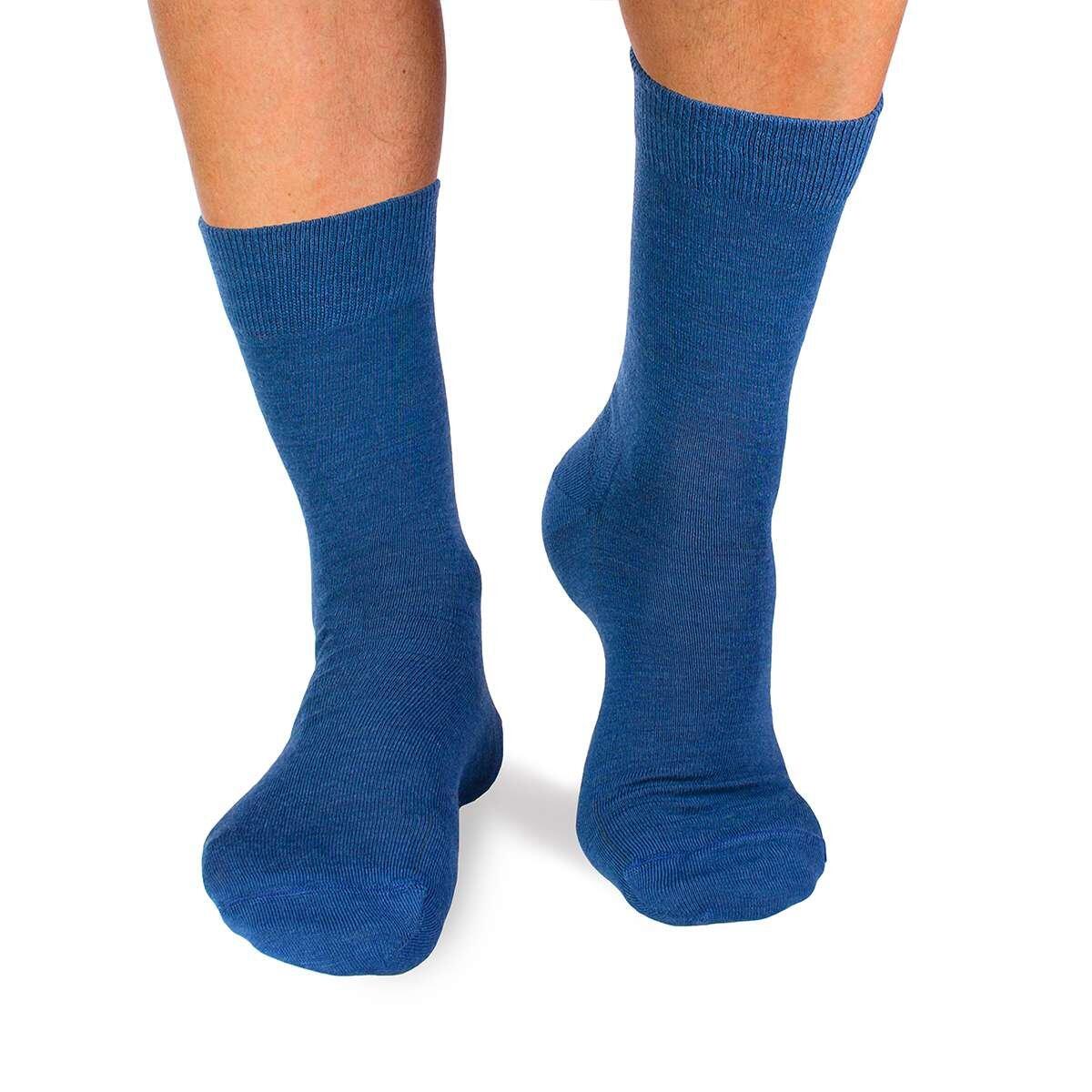 Sosete antibacteriene din lana merino Fine Albastru, 43-46 EU
