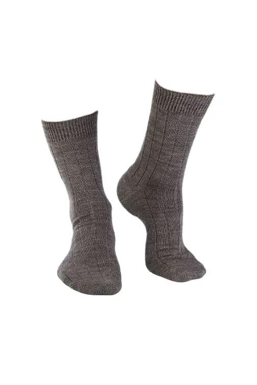 Sosete antibacteriene din lana merino Warm Ribs Grey, 43-46 EU 3/3