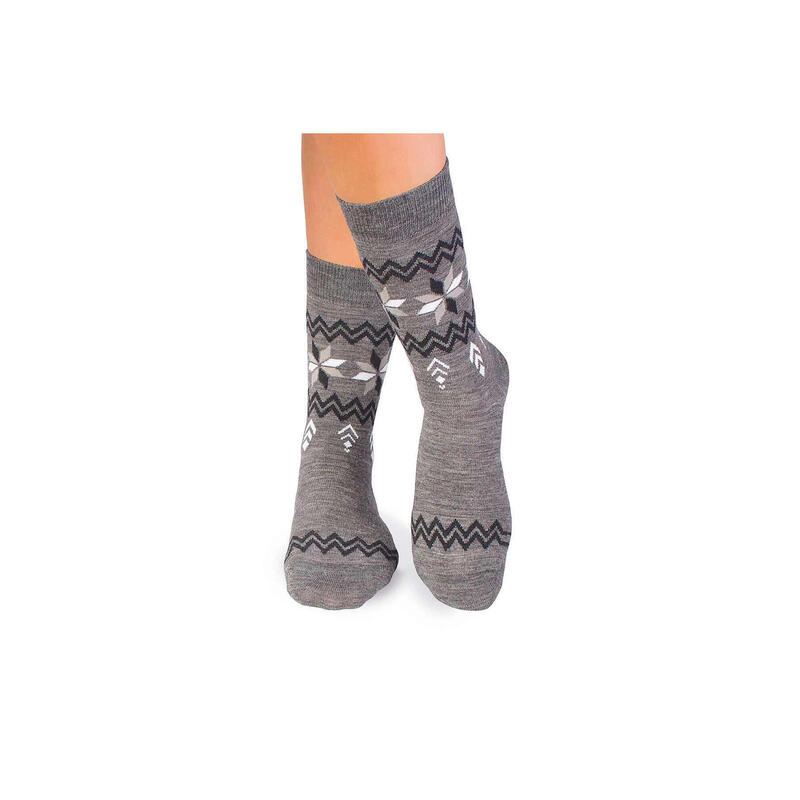 Sosete antibacteriene din lana merino Snow Gri, 43-46 EU