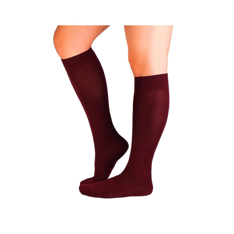 Sosete lana FINE MERINO 3/4 Bordeaux, 35-38 EU