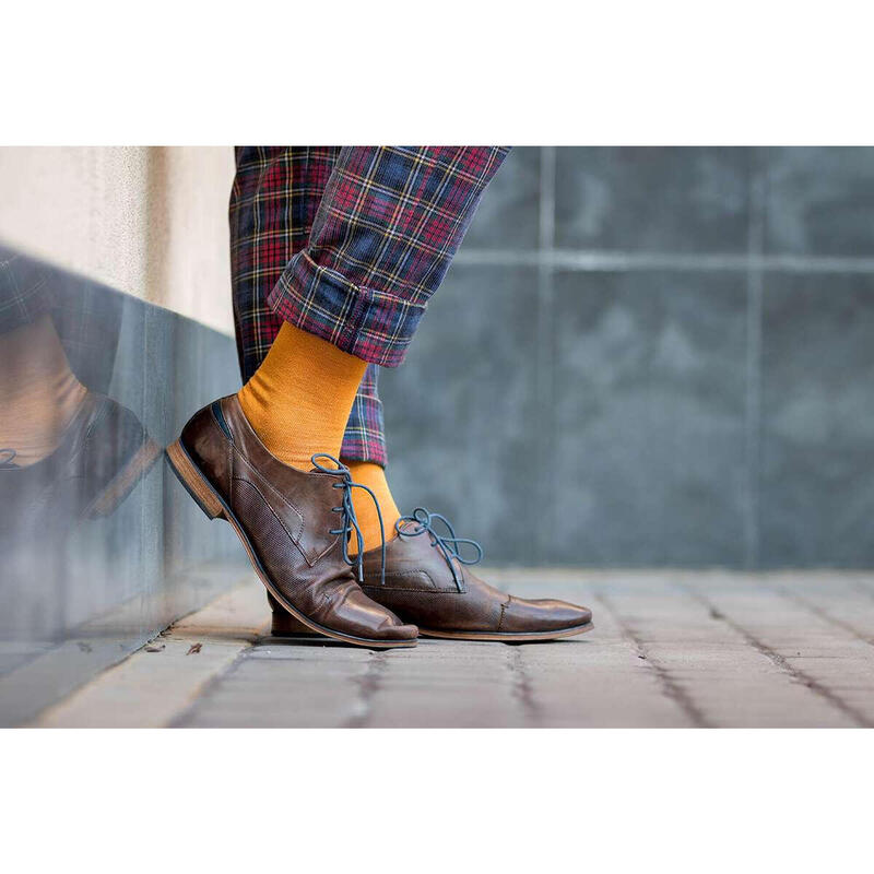Sosete antibacteriene din lana merino Fine Mustar, 35-38 EU