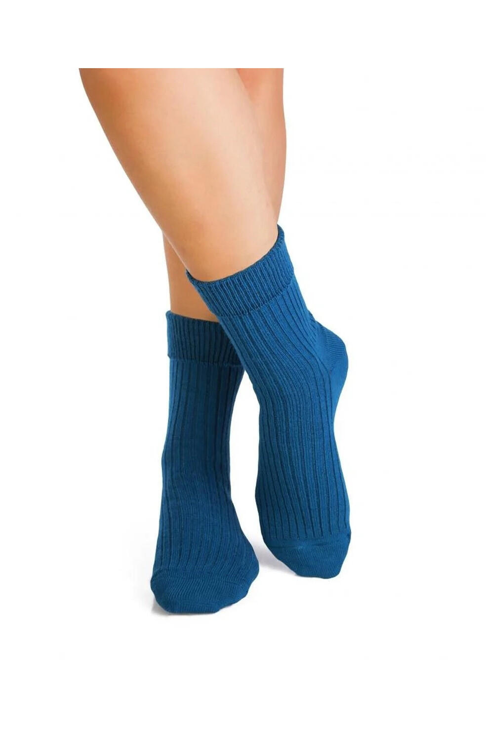 Sosete antibacteriene din lana merino Warm Ribs Petrol, 39-42 EU