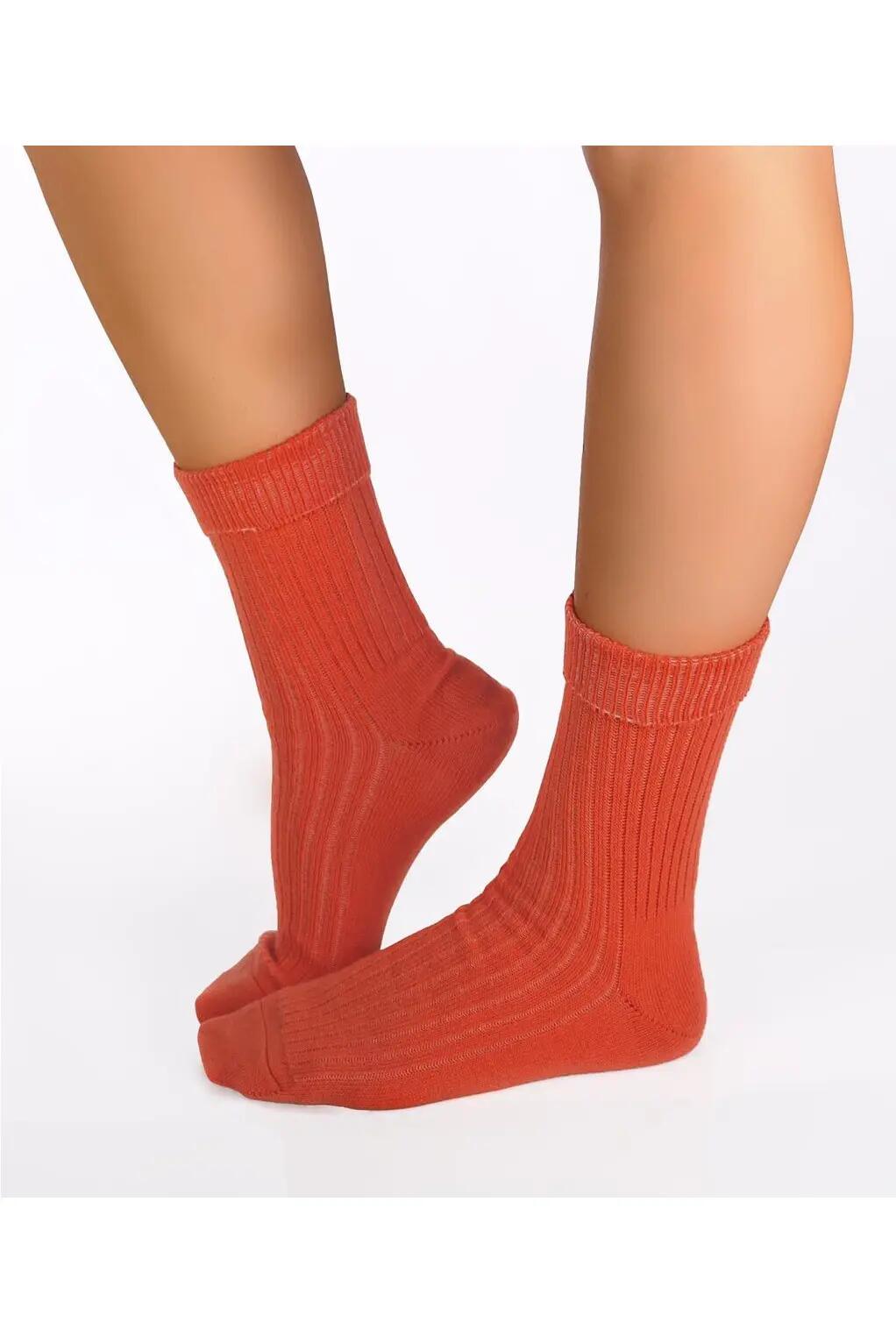 Sosete antibacteriene din lana merino Warm Orange, 35-38 EU 2/4