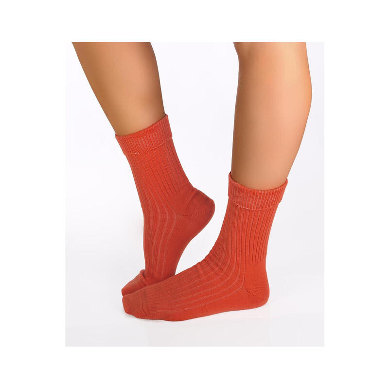 Sosete antibacteriene din lana merino Warm Orange, 35-38 EU