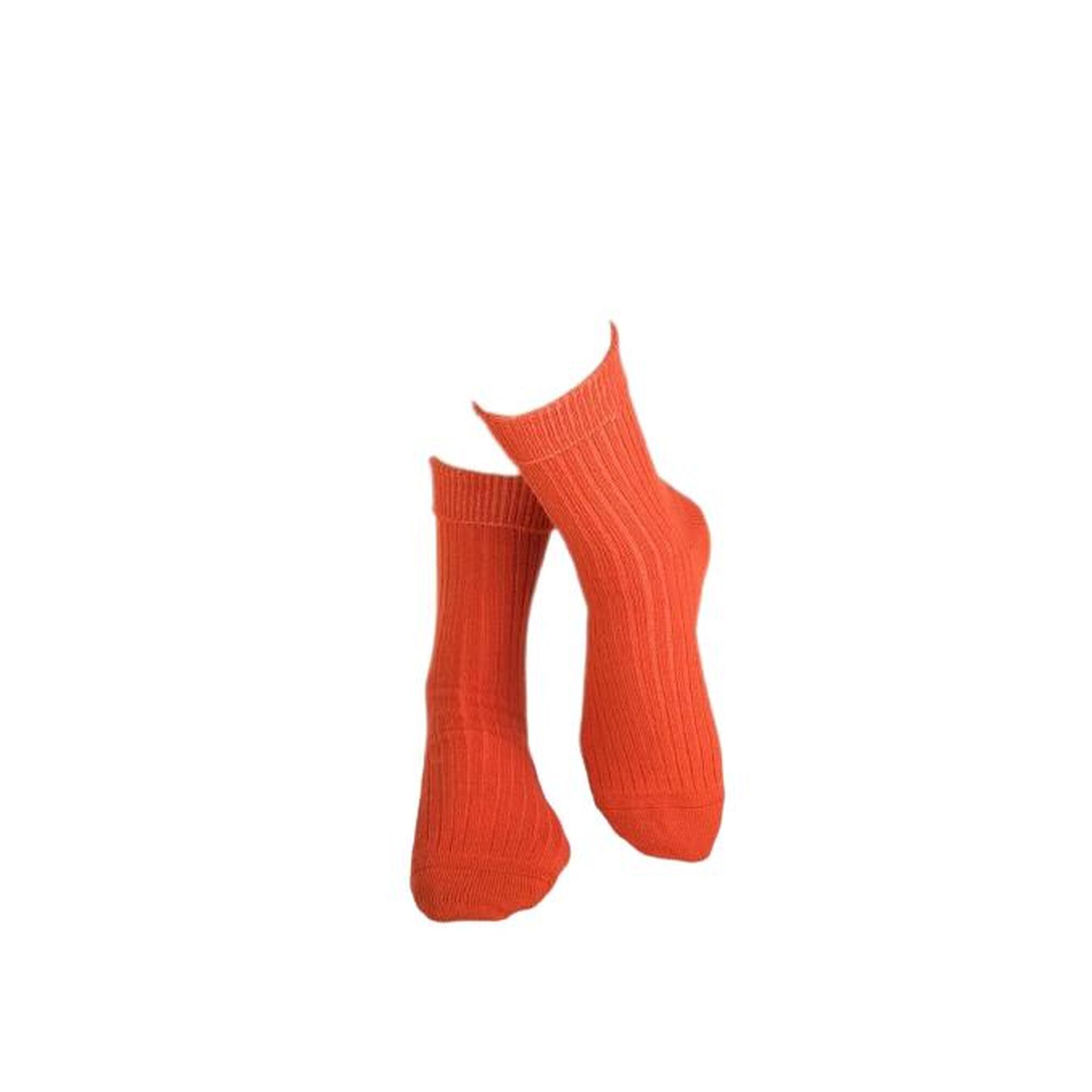 Sosete antibacteriene din lana merino Warm Orange, 35-38 EU