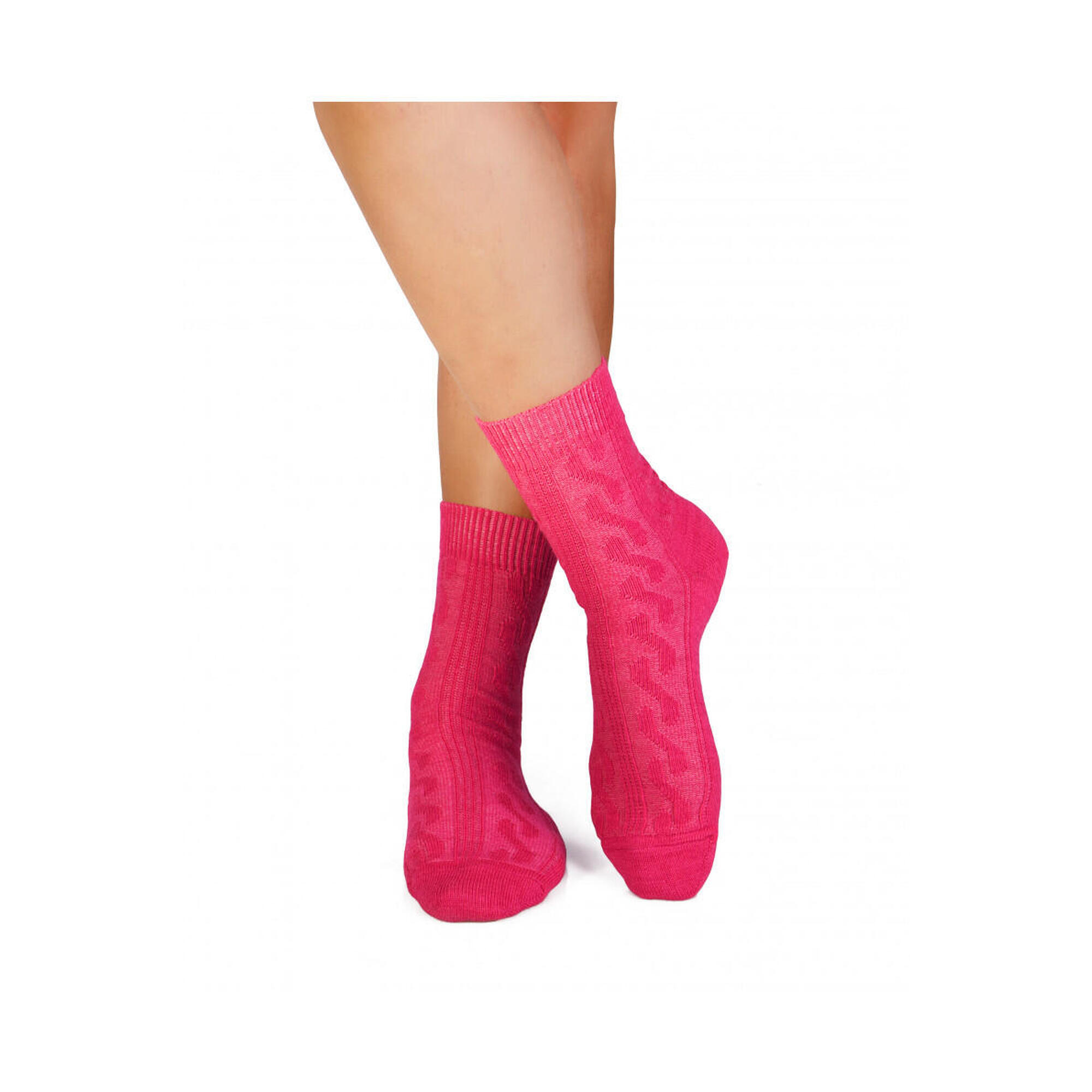 Sosete antibacteriene din lana merino Warm Light Fuchsia, 35-38 EU