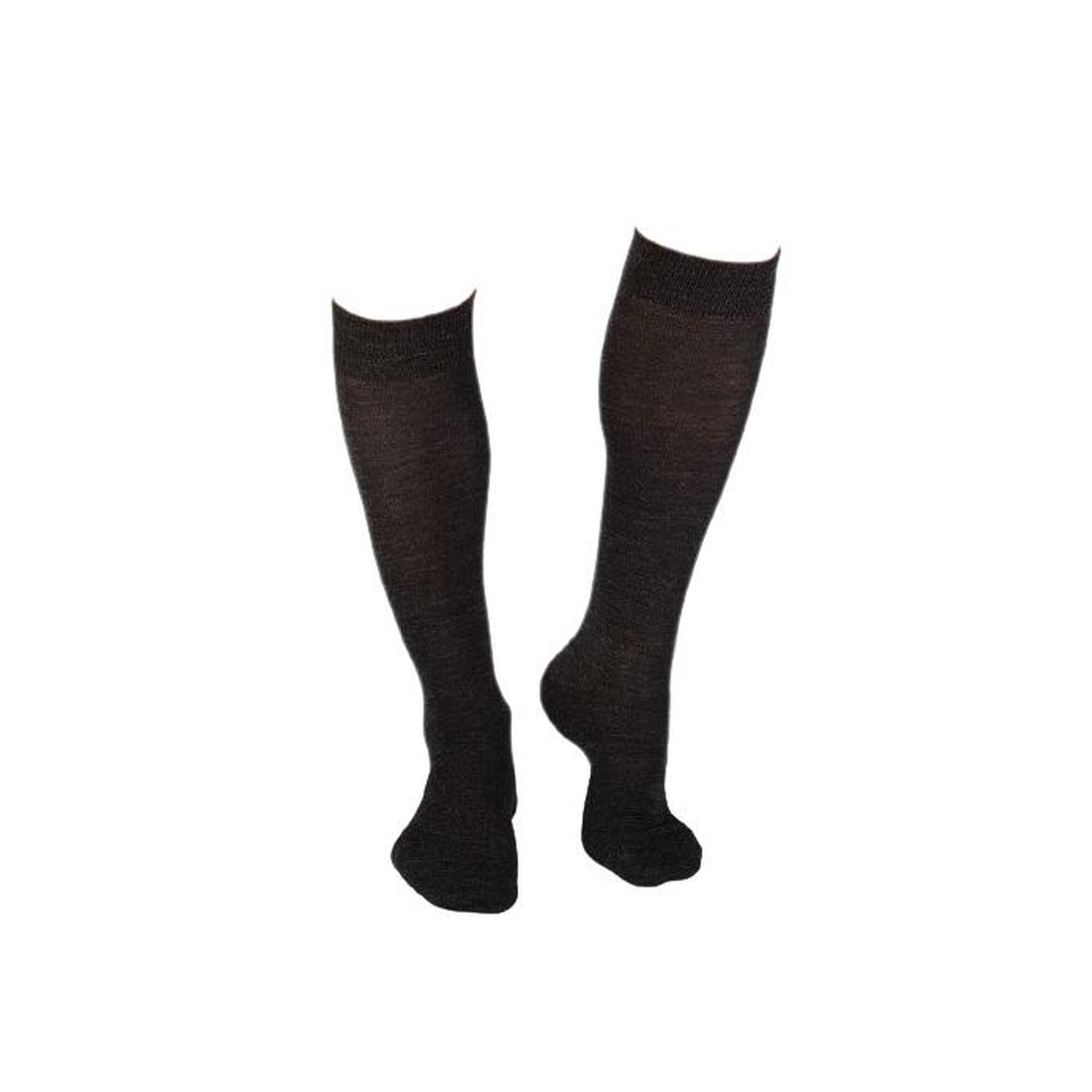 Sosete antibacteriene lungi 3/4 din lana merino Fine Anthracite, 35-38 EU