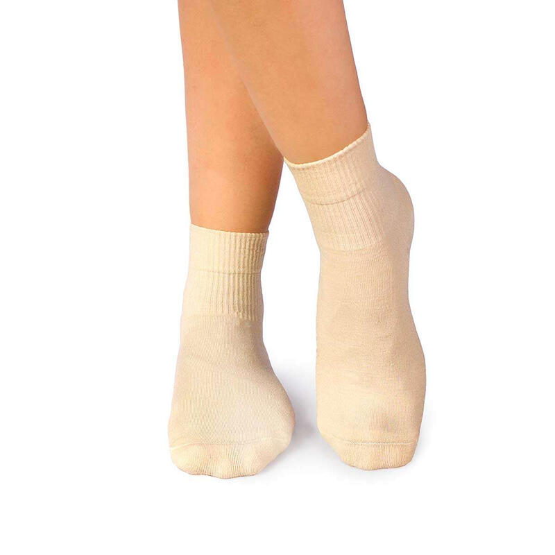 Sosete bumbac organic bej cu buburuza si trifoi  Active Day, 35-38 EU