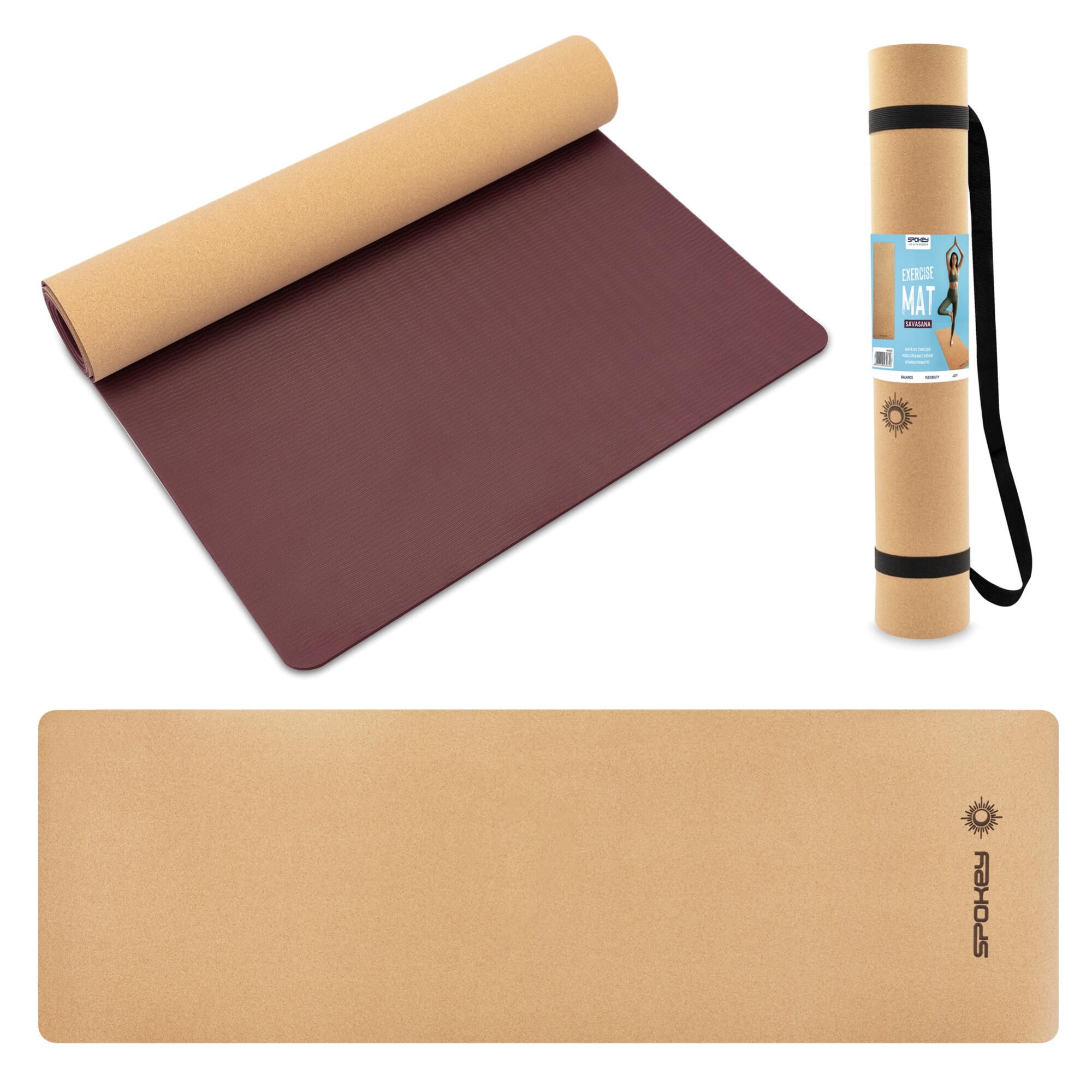 SPOKEY Korková podložka na jógu Spokey Savasana 4 mm