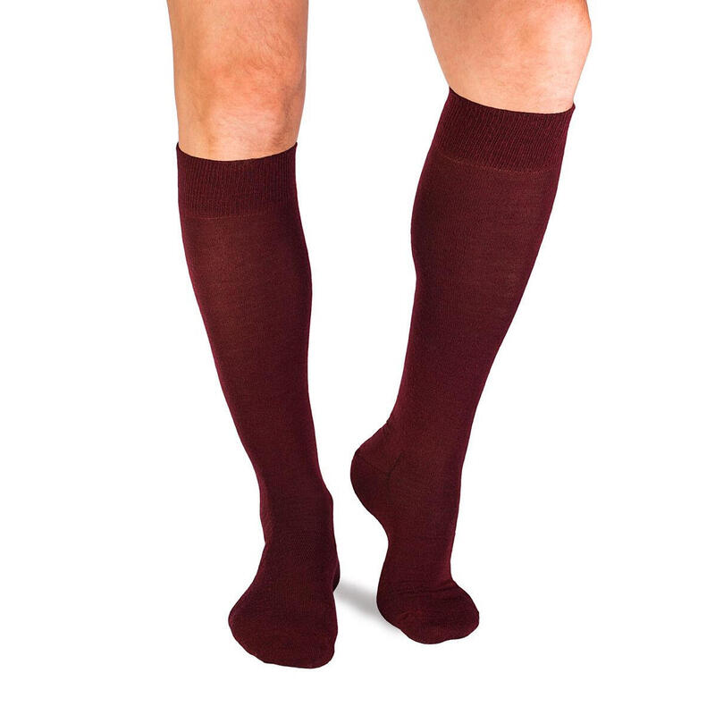 Sosete lana FINE MERINO 3/4 Bordeaux, 43-46 EU