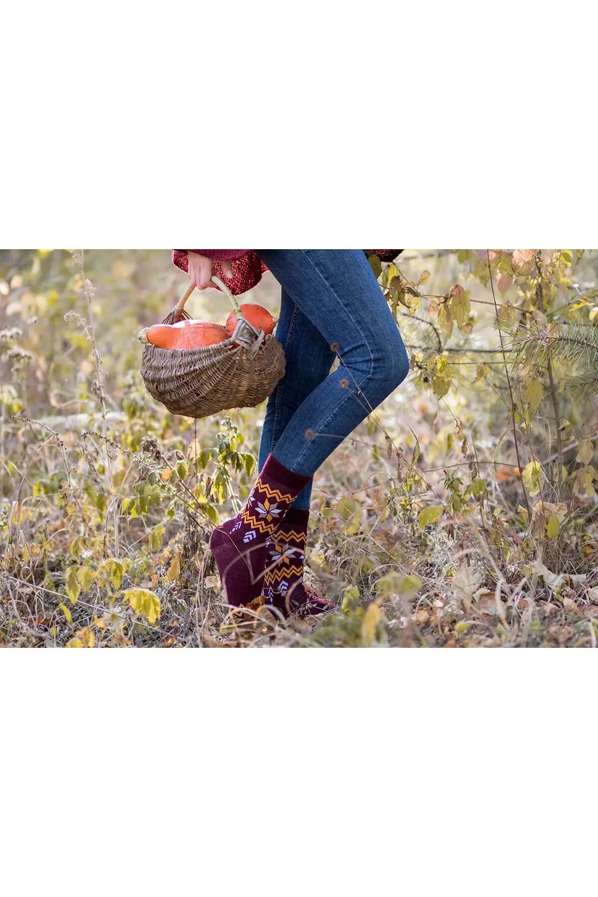 Sosete antibacteriene din lana merino Snow Bordo, 39-42 EU 2/3