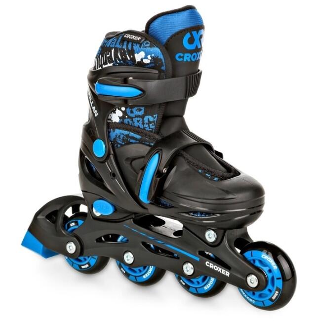 CROXER Verstellbarer Rollschuhe Nollan Blau/Schwarz Leuchtende LED-Räder