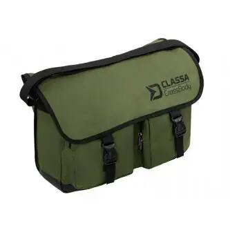 Geanta pescar Delphin Classa CROSSBODY,  de umar, 40x35x13cm, verde 3/4