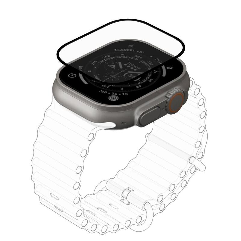 UAG Folie Sticla Glass Shield Plus Apple Watch 49mm Negru