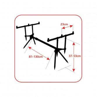 Rodpod lansete, Baracuda RP1, 3 posturi