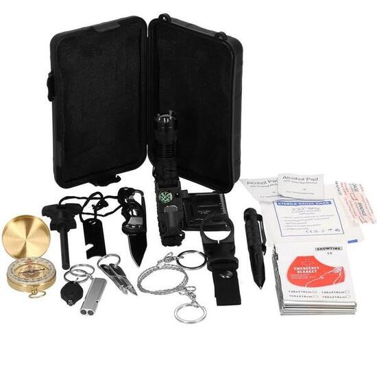 Zestaw survivalowy Springos 19 elementów