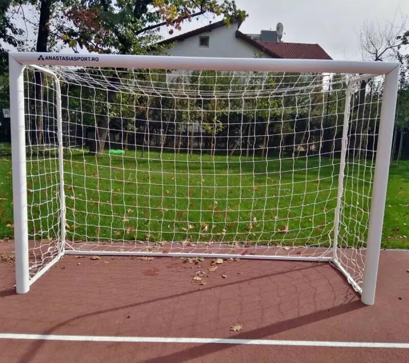 Poarta fotbal 3x2m mobila, aluminiu profil 120x100 mm, spate otel 13/15