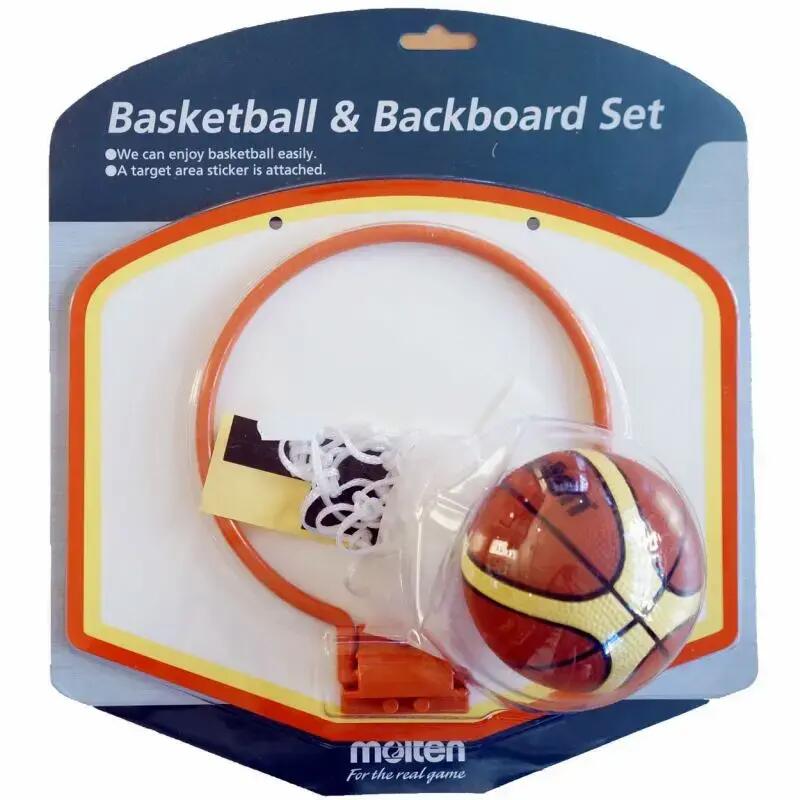 MiniBasketballkorbSet Damen und Herren Weiß/Braun Einheitsgröße 4/7