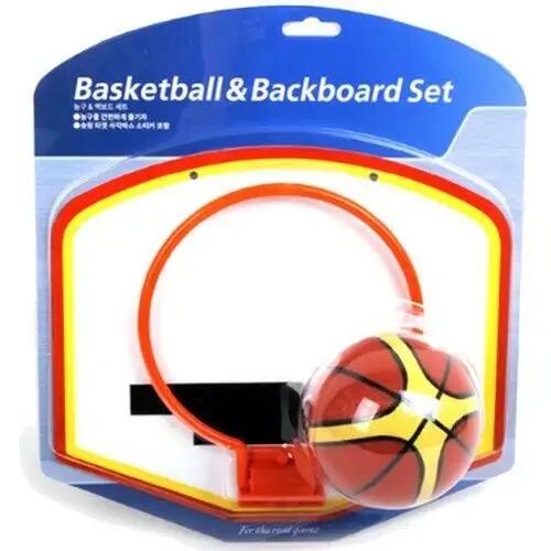MiniBasketballkorbSet Damen und Herren Weiß/Braun Einheitsgröße 6/7