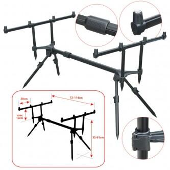 Rodpod lansete Baracuda 05A, 4 posturi, reglabil
