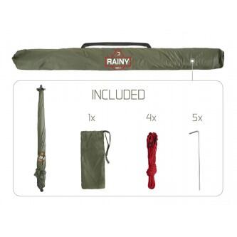 Umbrelă Delphin RAINY, diagonala 250 cm, verde, husa transport, corzi si cuie