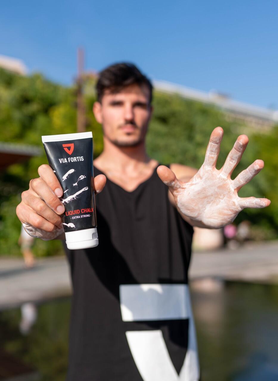Kreda w płynie zapewniająca większą przyczepność podczas wspinaczki i fitnessu 6/6