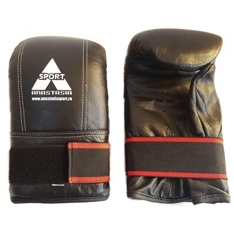 Manusi sac box Anastasia Sport, piele naturala, negre, marime M