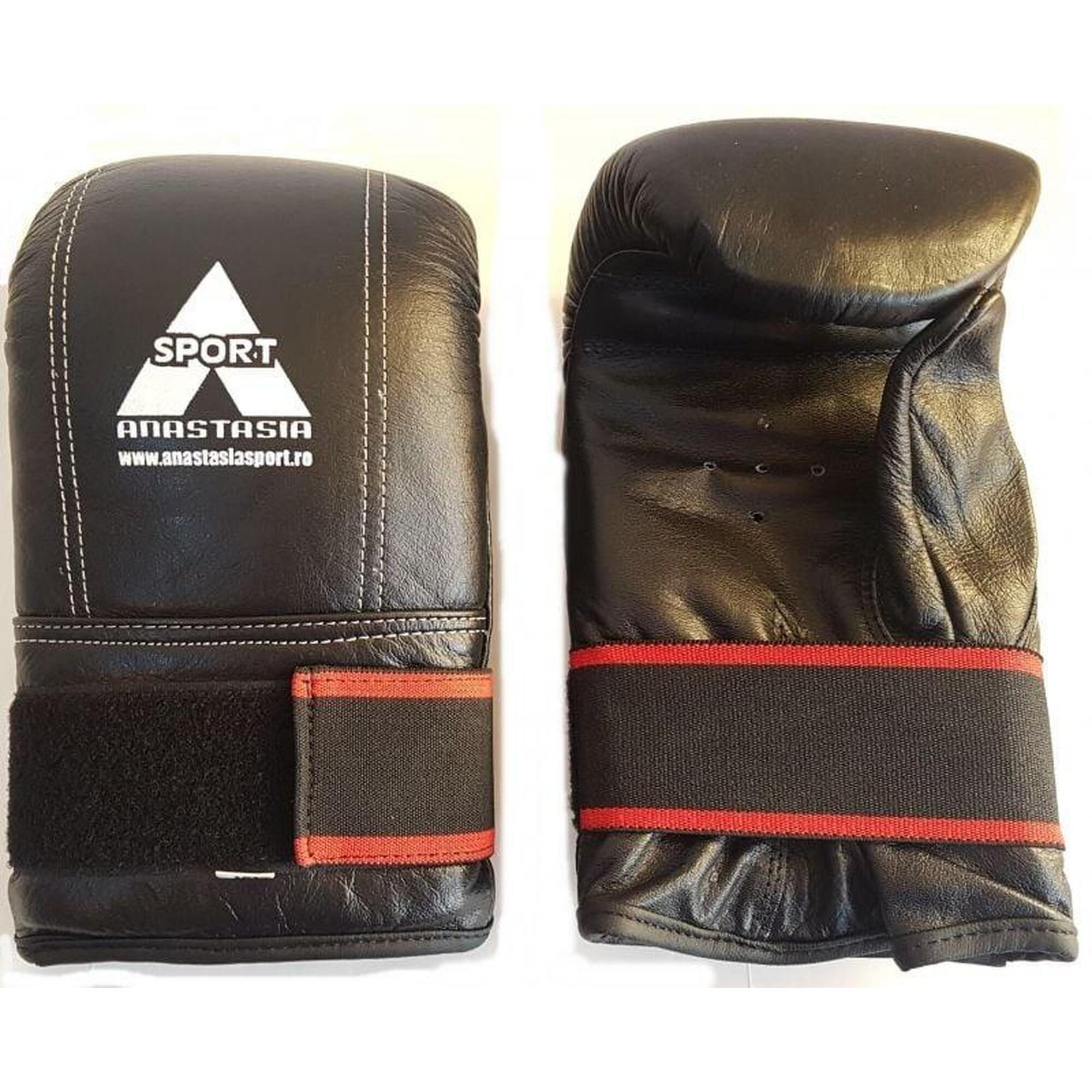 Manusi sac box Anastasia Sport, piele naturala, culoare negru, marime S