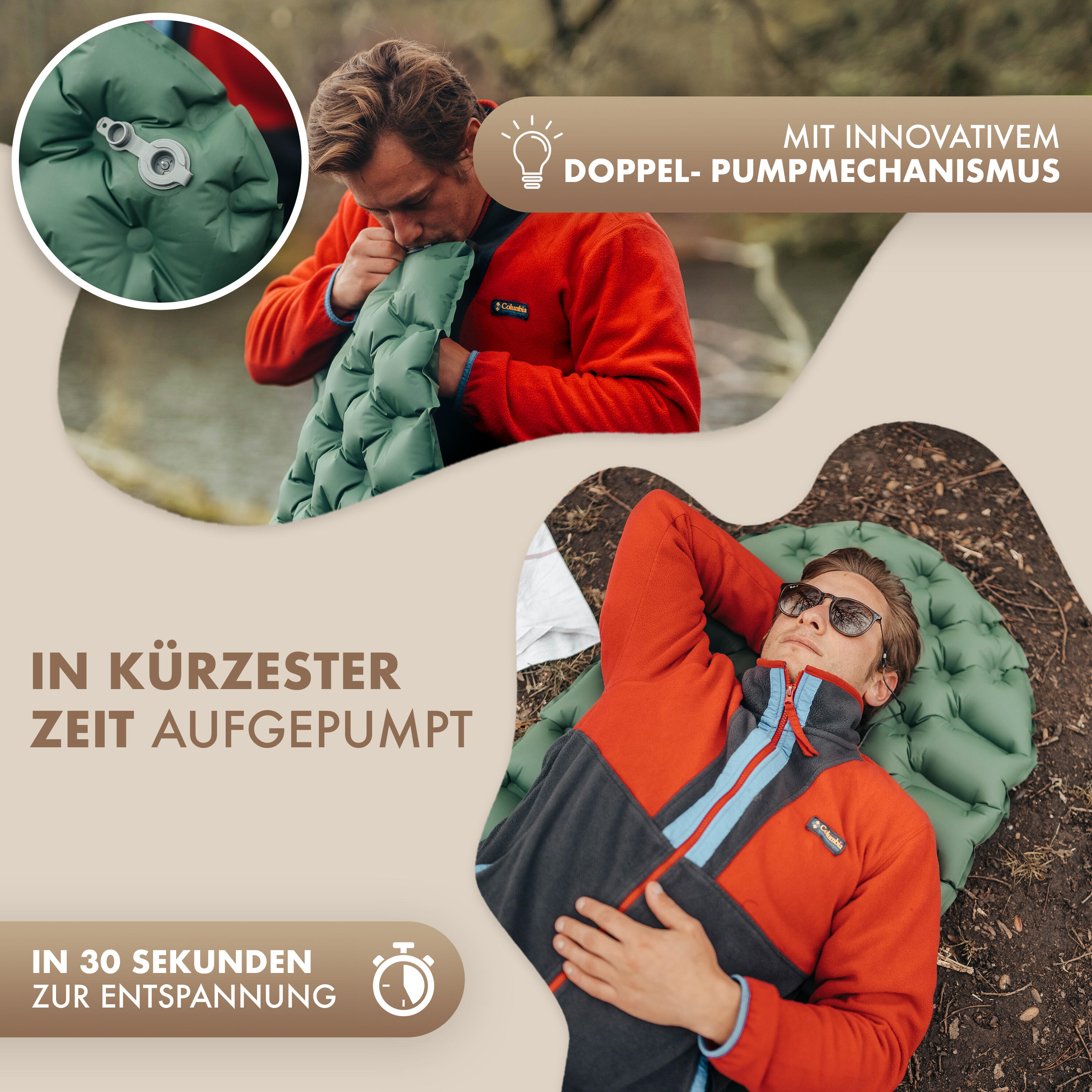 Naturbummler ® Camping Isomatte Outdoor 195x56cm [Co2-Neutral] inkl. Tragetasche 5/8