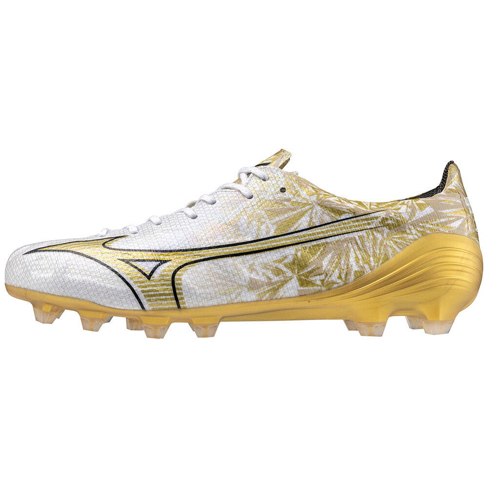 Mizuno Alpha Japan Mens White/Gold Football Boots | Decathlon