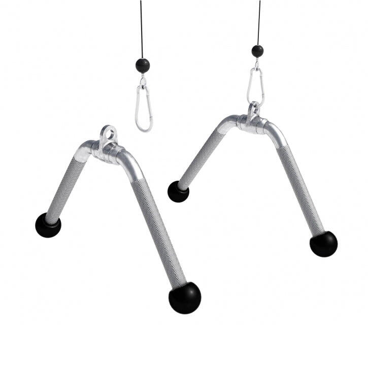 Barre De Traction Courte 48cm Pour Poulie - Poignée Ergonomique EVA - Musculation Biceps/Triceps/Dos - 4