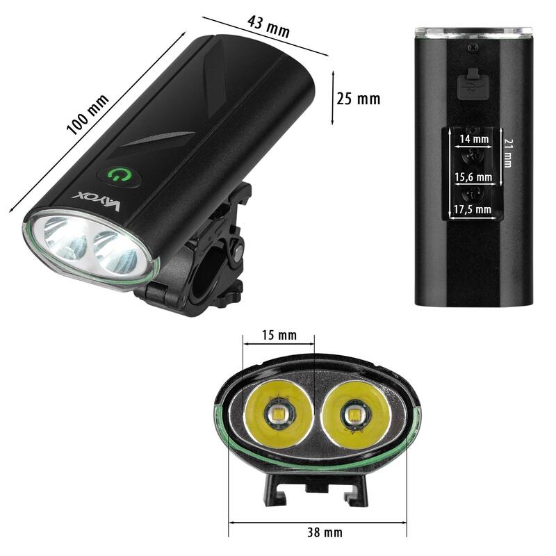 Lampa fata bicicletei VA0111 260lm reincarcabila