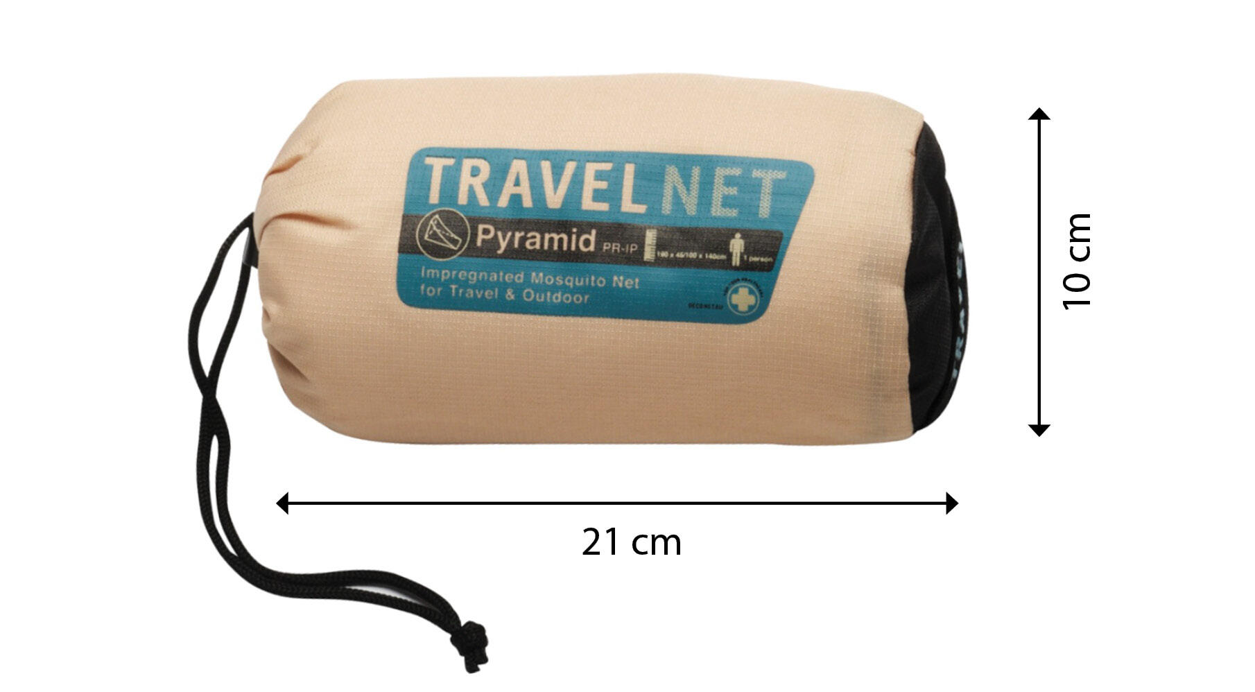 Travelnet zanzariera da viaggio PYRAMID impregnata L195x B110x H140cm 1 pers. 6/7