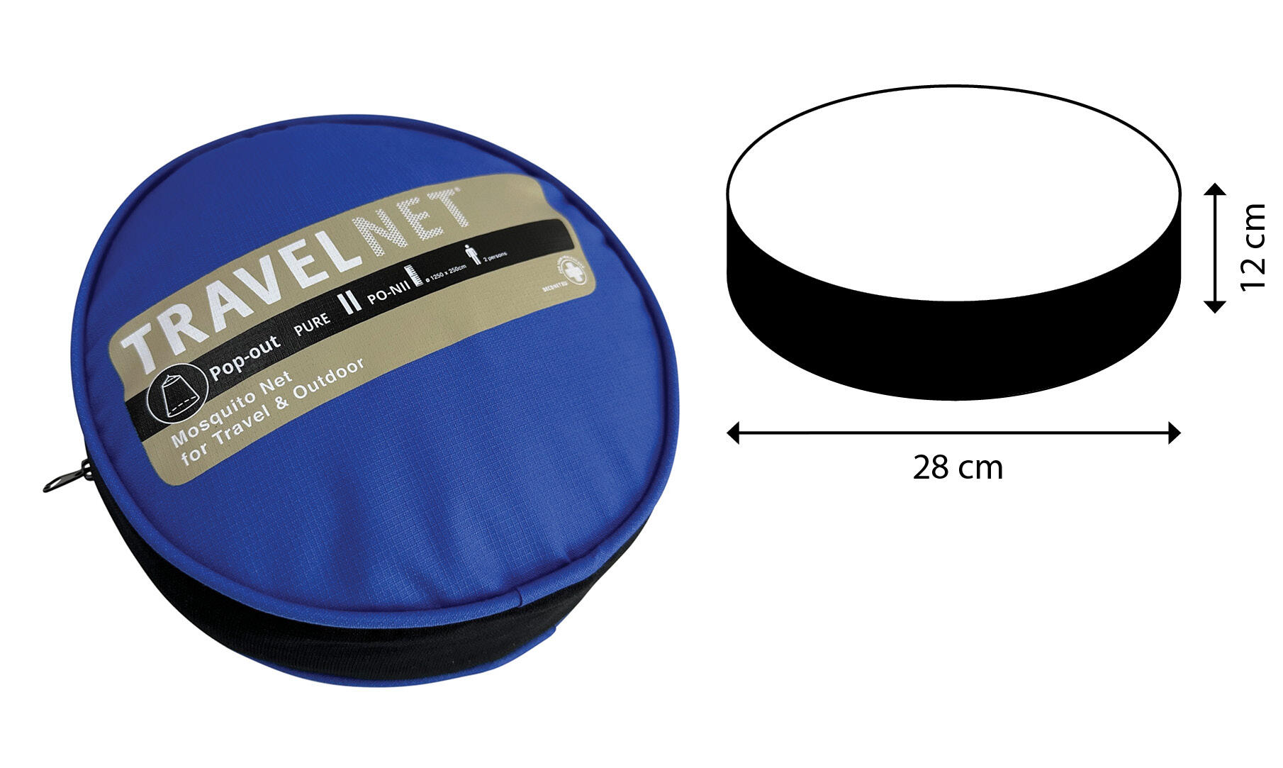 Mosquitera de viaje doble sin impregnar y malla 256: POP-OUT II PURE 6/7