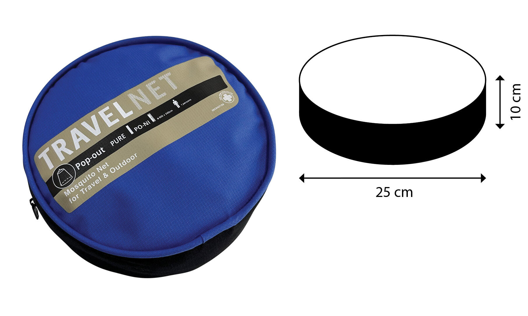 Travelnet klamboe POP-OUT I PURE- Omtrek 800x H240cm - Topring 40cm 6/7