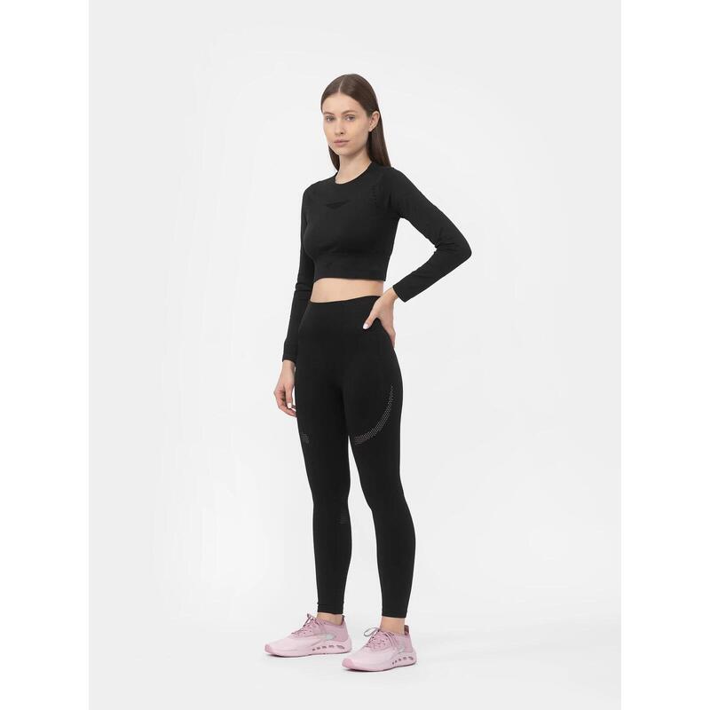 Leggings de entrenamiento cardiovascular 4F. Negro